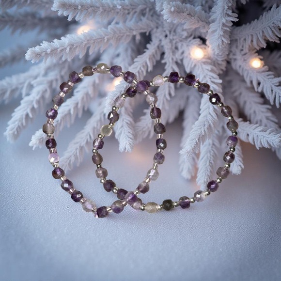 8x5mm faceted Amethyst Bracelet - Picture 2 of 3
